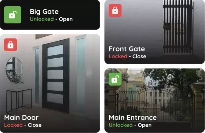 Open doors/gates via smartphone