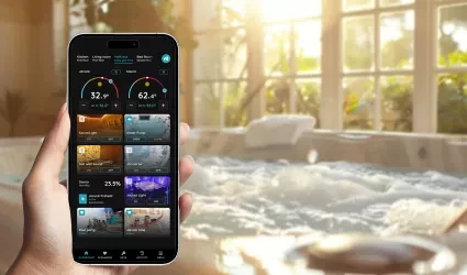 Hot tub with massage jets