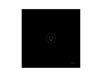 Flat Series 1 Gang Light Switch - Black (L+N)