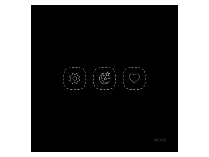 Flat Series 3 Gang Wireless Scene Switch - Black (BATT)