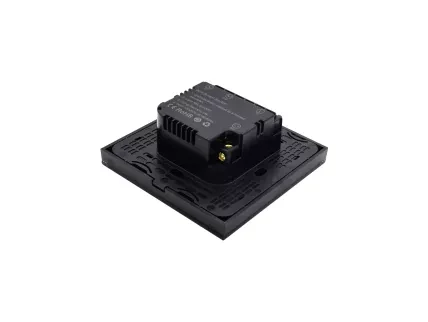 Flat Series 1 Gang High Consumer Switch - Black (L+N)