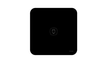 Curved Series 1 Gang High Consumer Switch - Black (L+N)