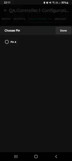 Choose Pin for Feedback