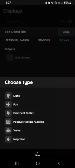 Add Output - Choose type