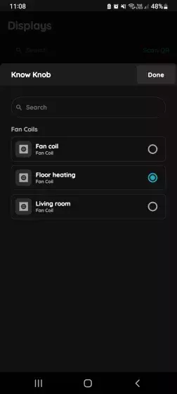 List of I/Os regulated by the Knob