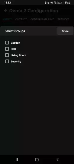 Select Groups - Inputs