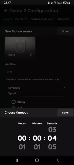 Timeout - Motion sensor