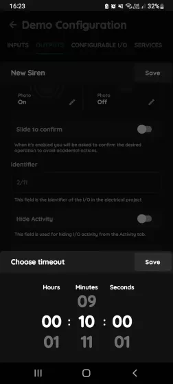 Select timeout-Siren 