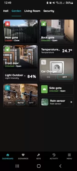 Set Irrigation to Auto mode