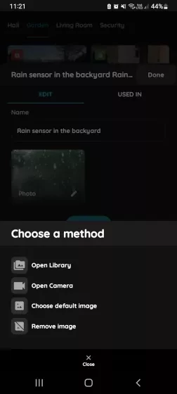 Change photo - Rain sensor