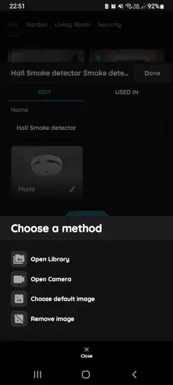 Change Photo - Smoke detector