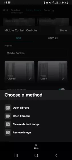 Change a picture - Curtain