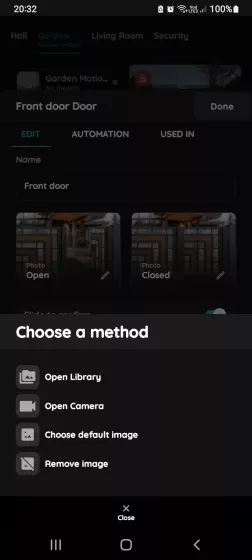 Change a photo - Doors