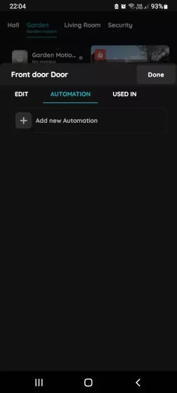 +Add new Automation - Doors