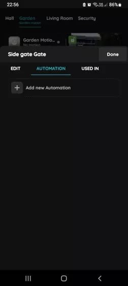 +Add new Automation - Gate