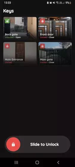 Slide to confirm - Gate