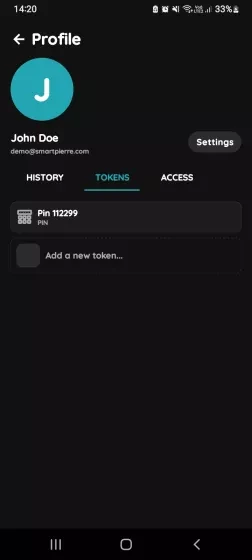 Add Tokens - Your Profile