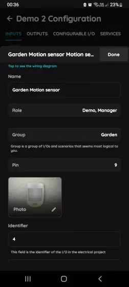 Edit Motion sensor