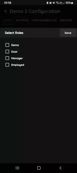 Select Roles - Inputs