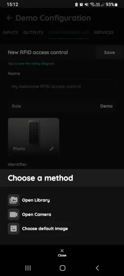 Change photo - RFID reader