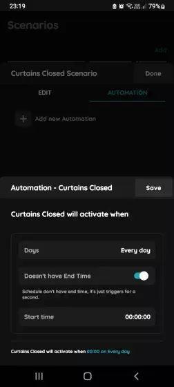 Doesn't have End Time enabled
