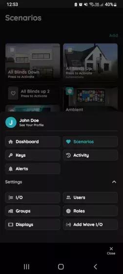 Menu list - Add Wave I/O