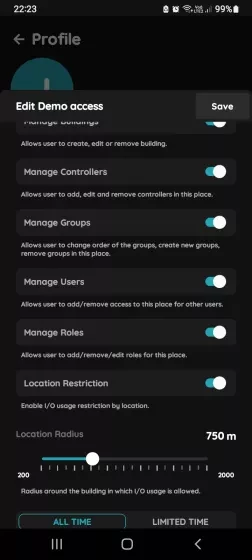 Set Location Restriction for yourself