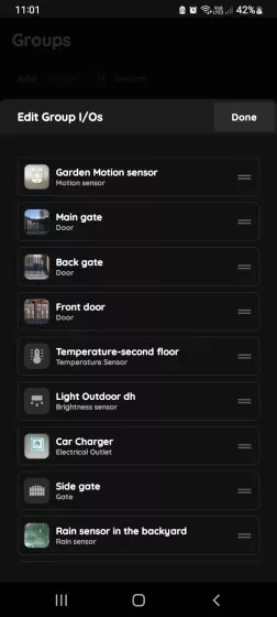 Show all I/Os - Group