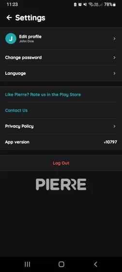 Settings - Your Profile
