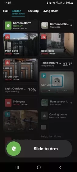 Slide to confirm - Alarm