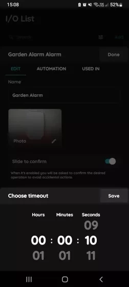 Timeout - Alarm