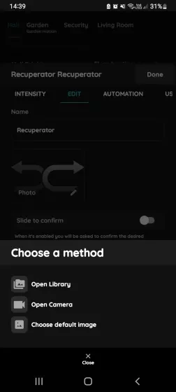 Change a photo - Recuperator
