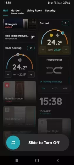 Slide to confirm - Recuperator