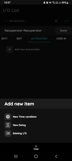 Add new item - Recuperator