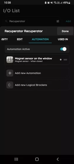 Add new Automation for the Recuperator