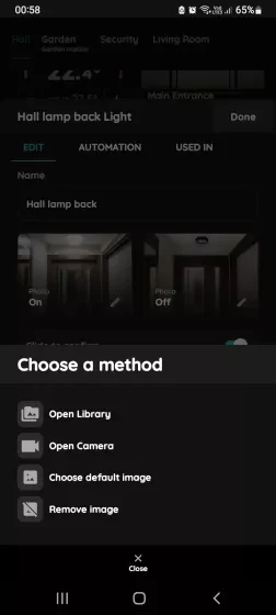 Change photo - Light