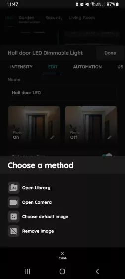 Change photo - Dimmable Light