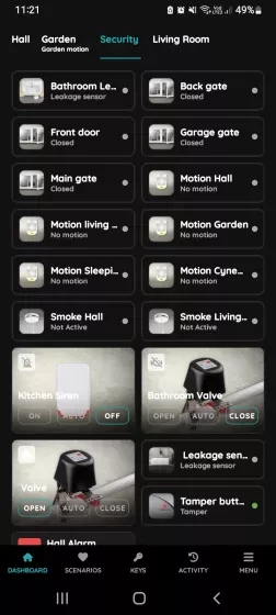 Find Siren on the Dashboard