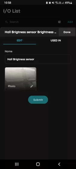 Edit Brightness sensor