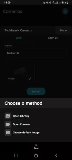 Change photo - Camera