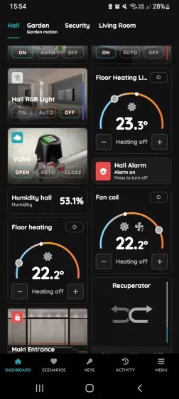 Use of the Humidity sensor