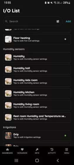 I/O list - Humidity sensor
