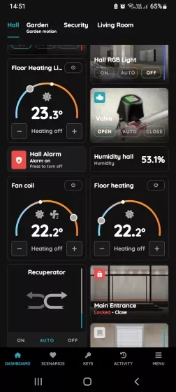 Find the Alarm on the Dashboard