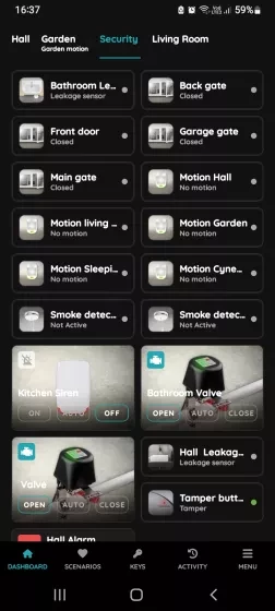 Find Valve on the Dashboard