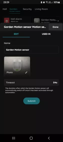 Edit Motion sensor