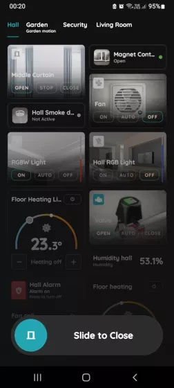 Slide to confirm - Curtains