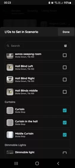 Add New I/O - Scenario for the Curtains