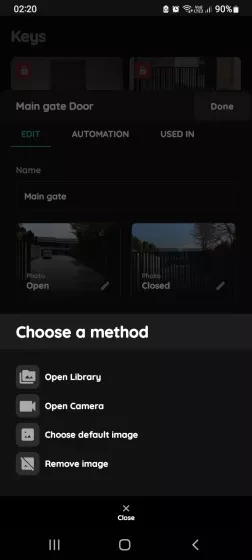 Change a photo - Gates