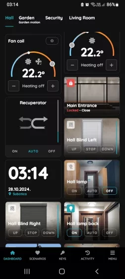 Set Recuperator to auto mode