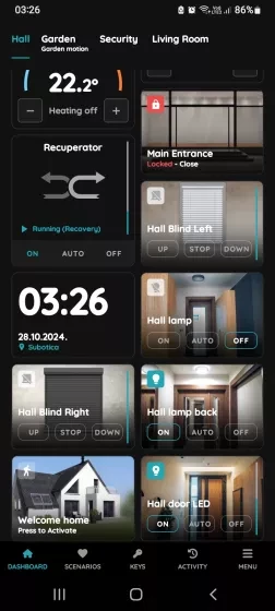 Find the Dimmable Light on the Dashboard